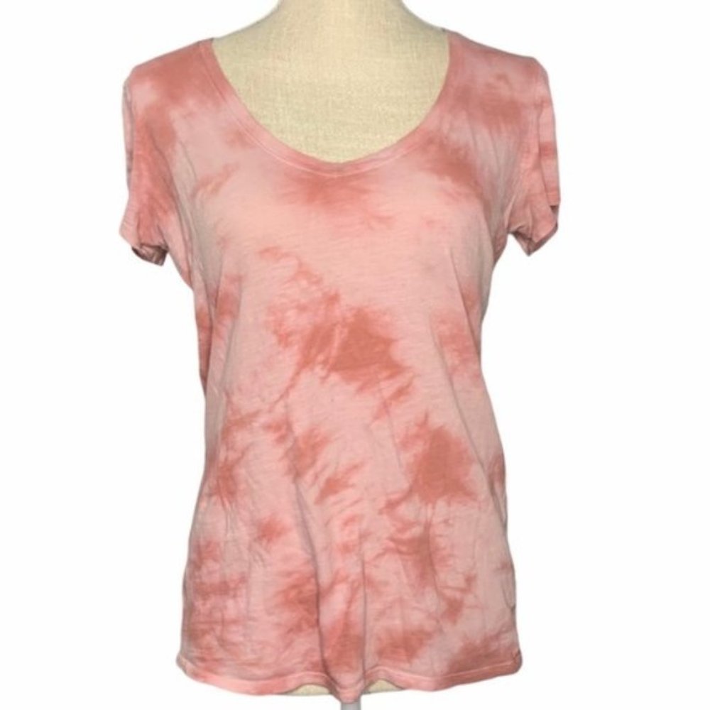 PINK Victoria Secret V-Neck Tie Dye T-Shirt - Picture 1 of 5